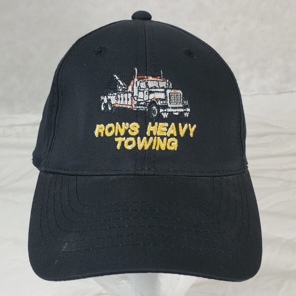 RON'S HEAVY TOWING Hat Strapback Baseball Vintage 90s Cap Retro Dad Trucker